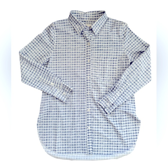 Lysse incredibly soft and stretchy button down blouse gingham size medium - Picture 1 of 4